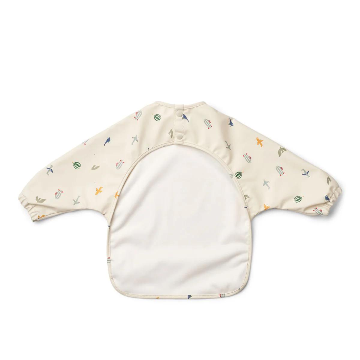 Bavoir manches longues MERLE Liewood Aviator ecru