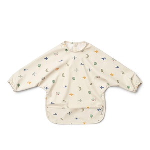 Bavoir manches longues MERLE Liewood Aviator ecru