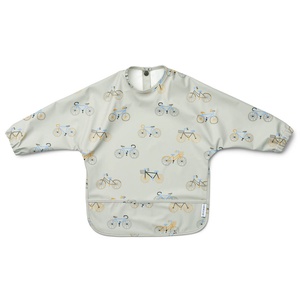 Bavoir manches longues MERLE Liewood Bicycle Cloud blue