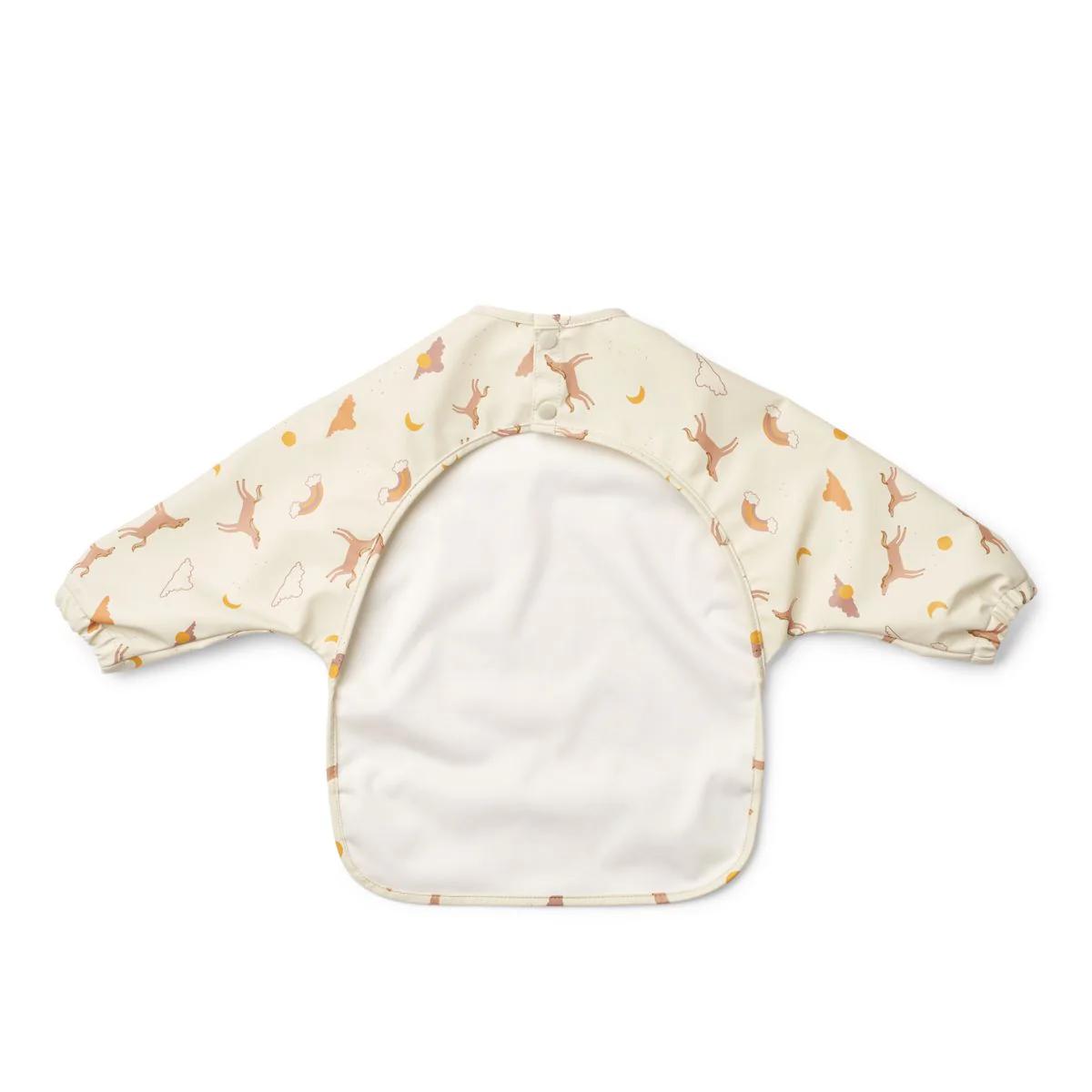 Bavoir manches longues MERLE Liewood Dream ecru
