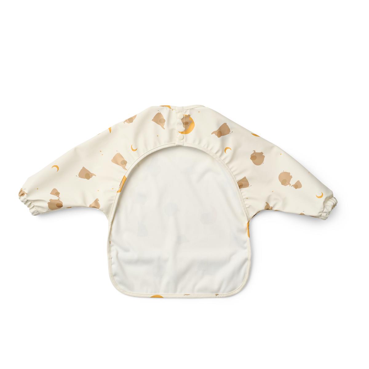 Bavoir manches longues MERLE Liewood Elephant creme de la creme