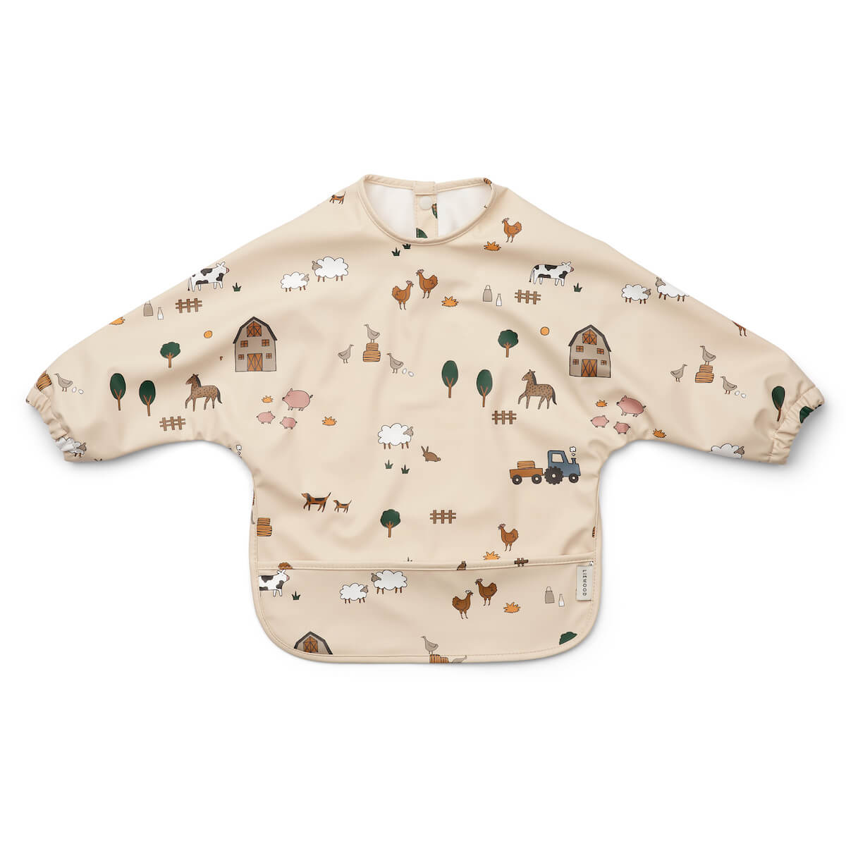 Bavoir manches longues MERLE Liewood farm sandy