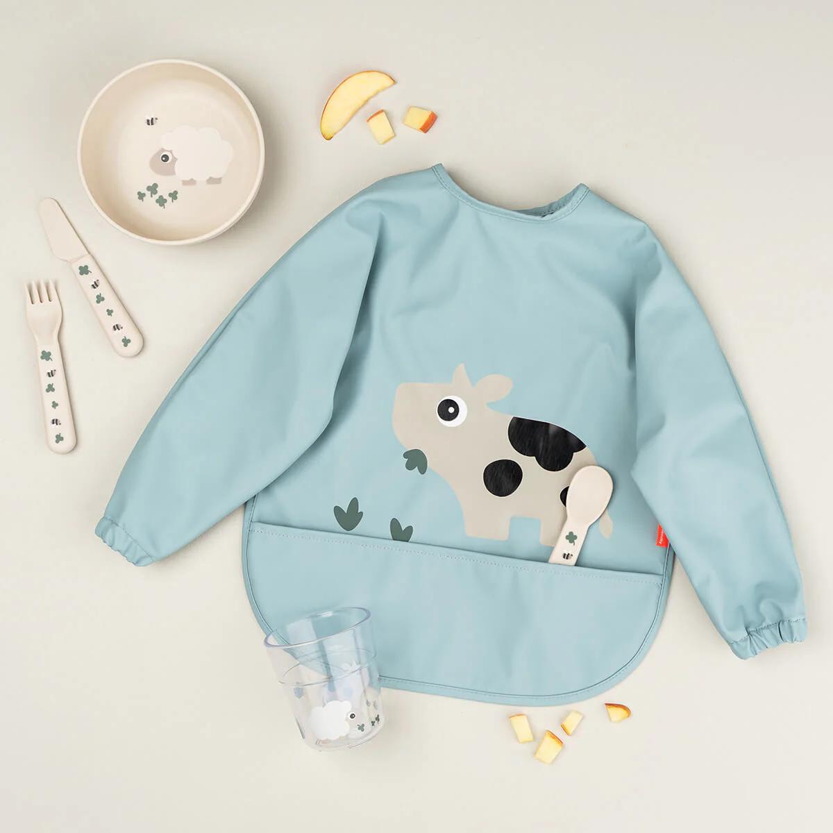 Bavoir sans manches Tiny farm Done by deer Blue