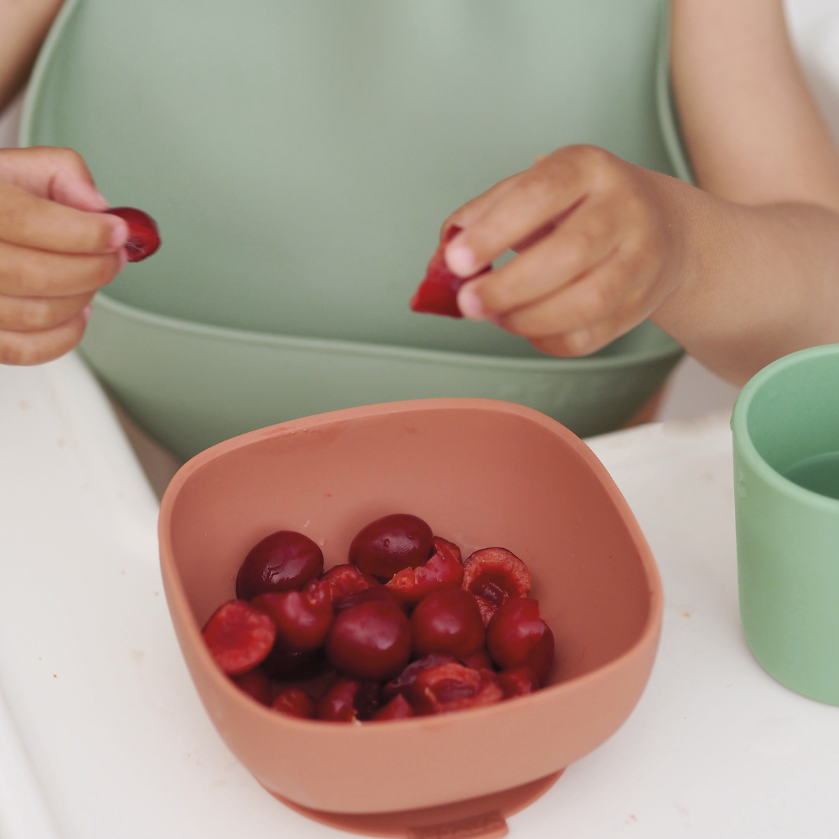 Bavoir silicone Beaba vert sauge