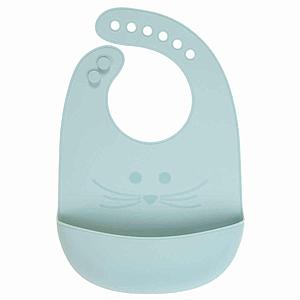 Bavoir silicone LITTLE CHUMS MOUSE Laessig blue
