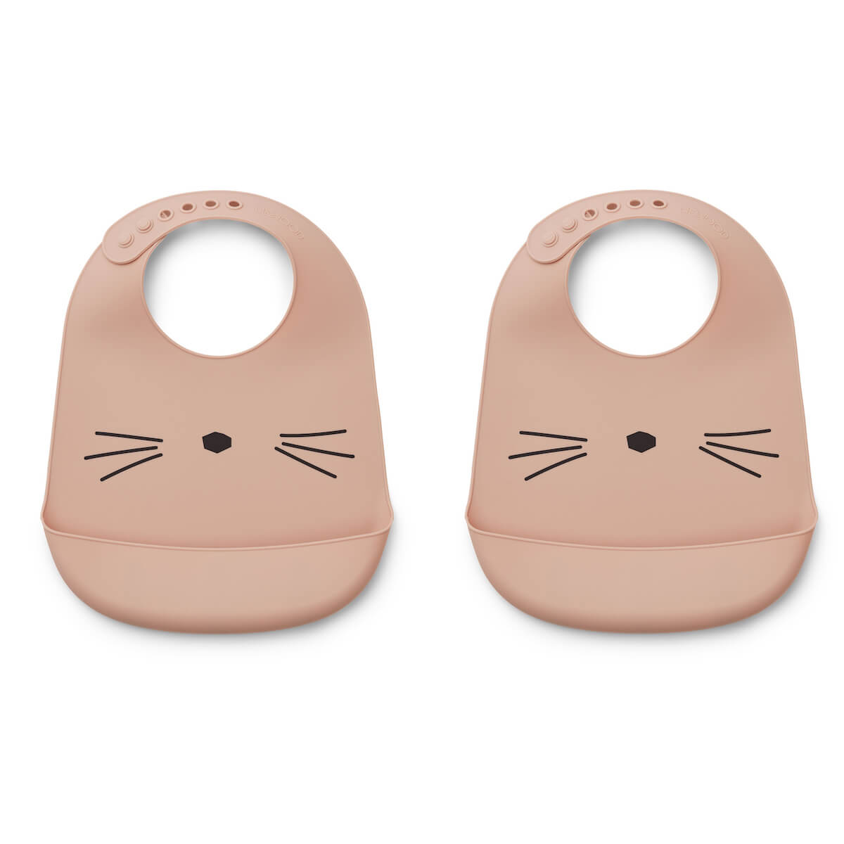 Bavoir silicone-par 2 TILDA Liewood Cat rose