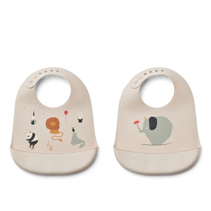 Bavoir silicone-par 2 TILDA Liewood Circus sandy