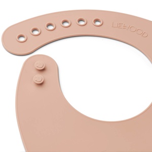 Bavoir silicone-par 2 TILDA RAINBOW Liewood cat rose