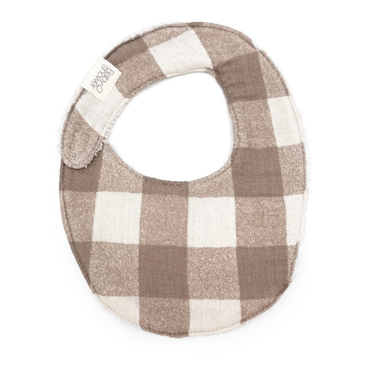 Bavoir SIMPLY Babyshower vichy caramel