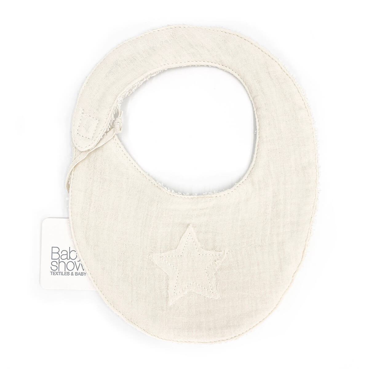 Bavoir STAR Babyshower ivory powder
