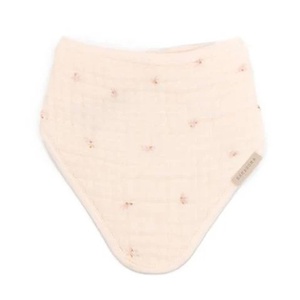 Bavoir Triangle Nuvola Bamboom olives pink
