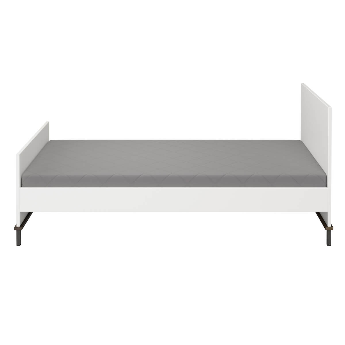 Bed 90x200cm 207,2x96,1x90,7cm LOVELY ALIV Yuny by Paidi off-white dark-walnut