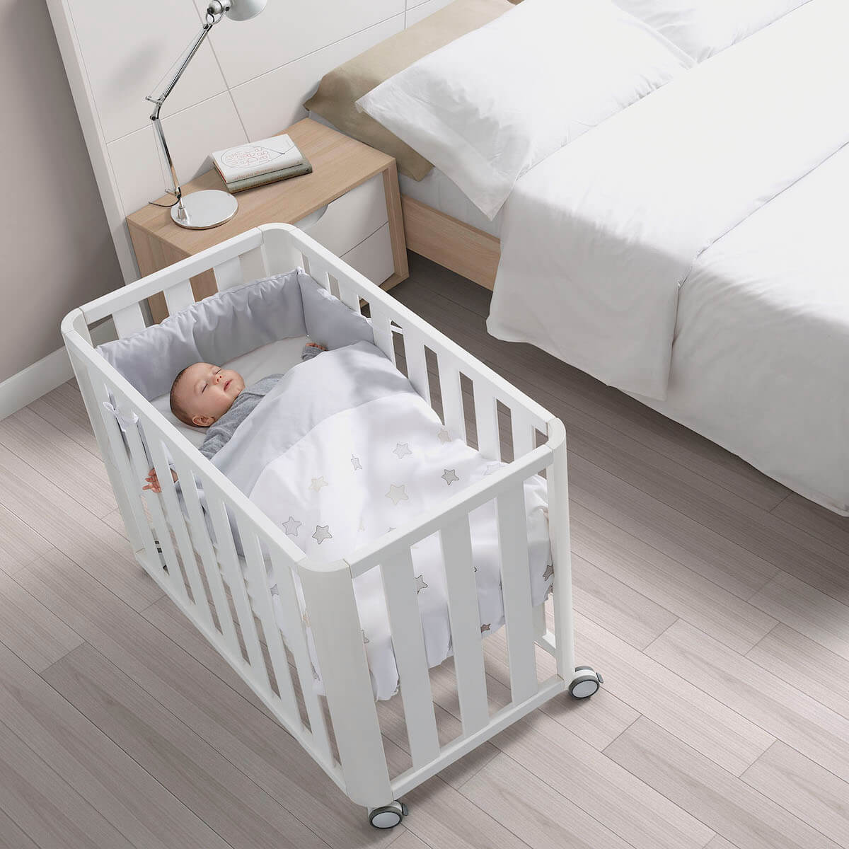 Berceau 60x120cm avec coussins DOCO Cotinfant blanc