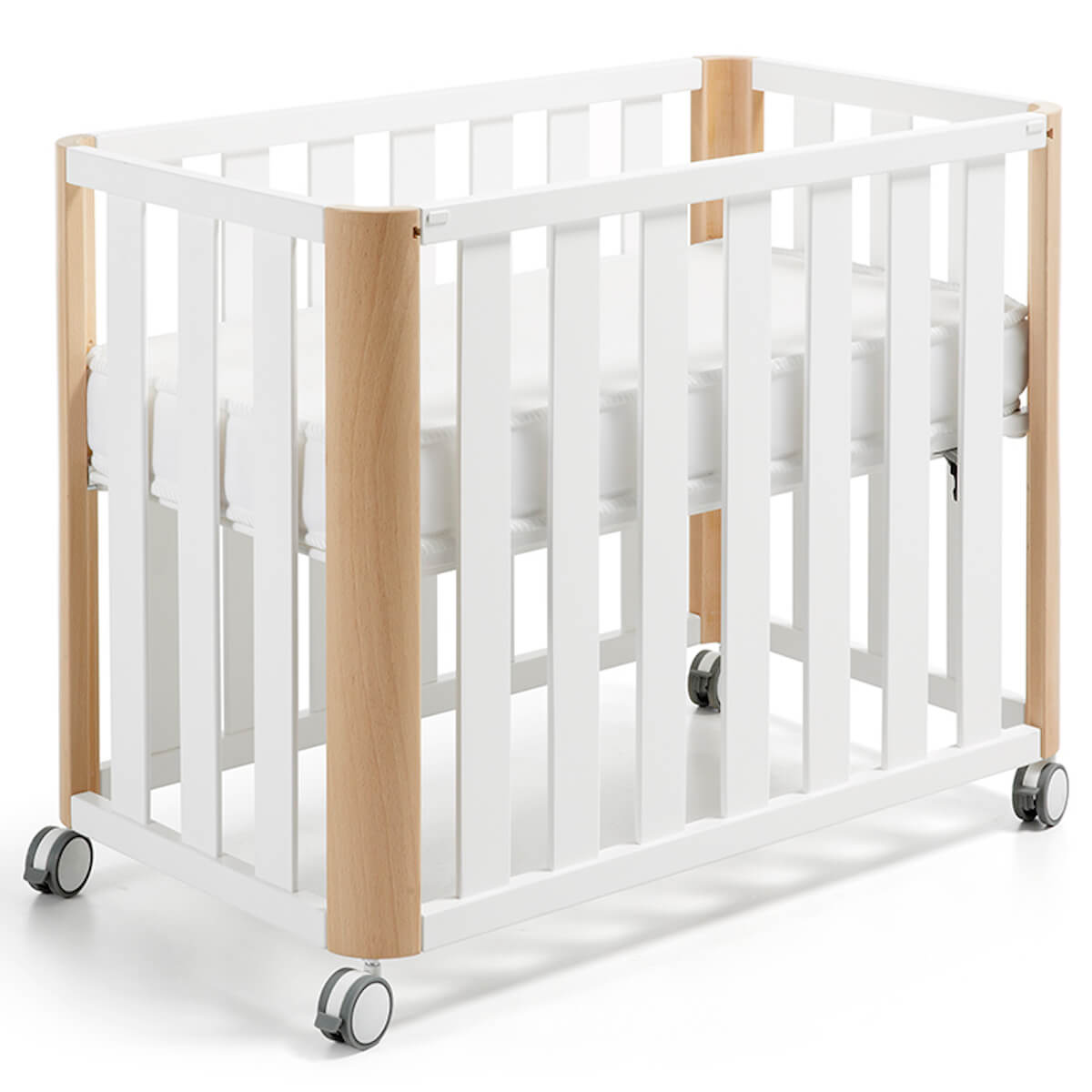 Berceau 80x50cm avec coussins DOCO Cotinfant blanc-naturel