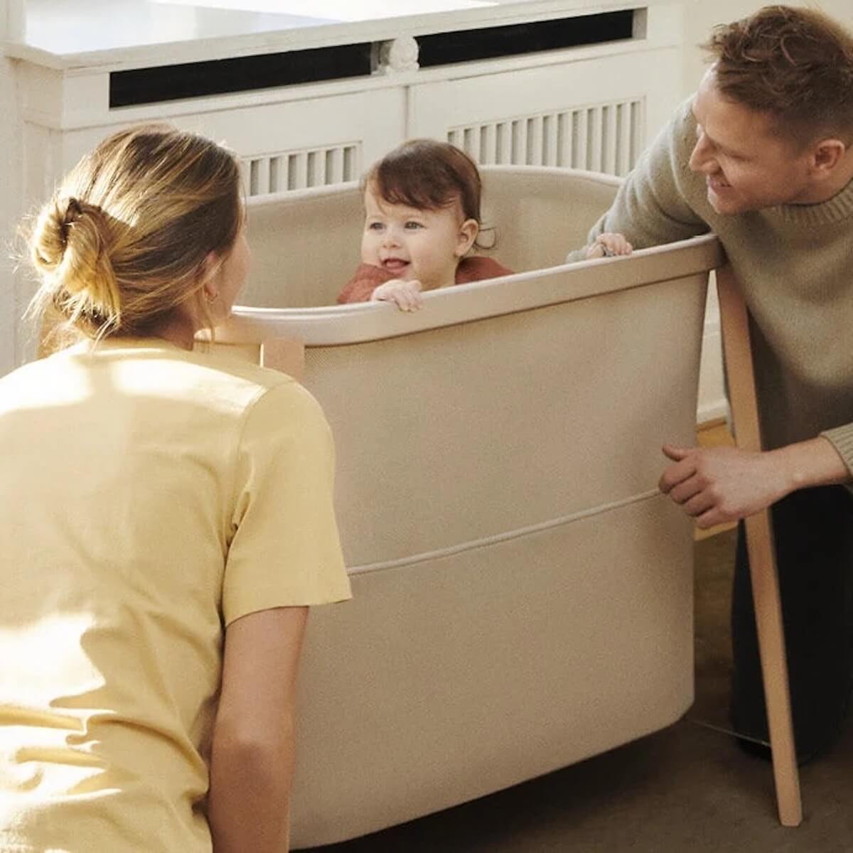 Berceau avec matelas SNOOZI Stokke sandy beige