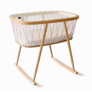 Berceau KUMI Charlie Crane Bois de rose + matelas organic