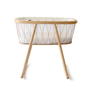 Berceau KUMI Charlie Crane Bois de rose + matelas organic