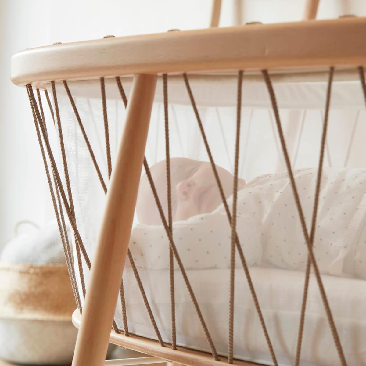 Berceau KUMI Charlie Crane mesh-hazelnut