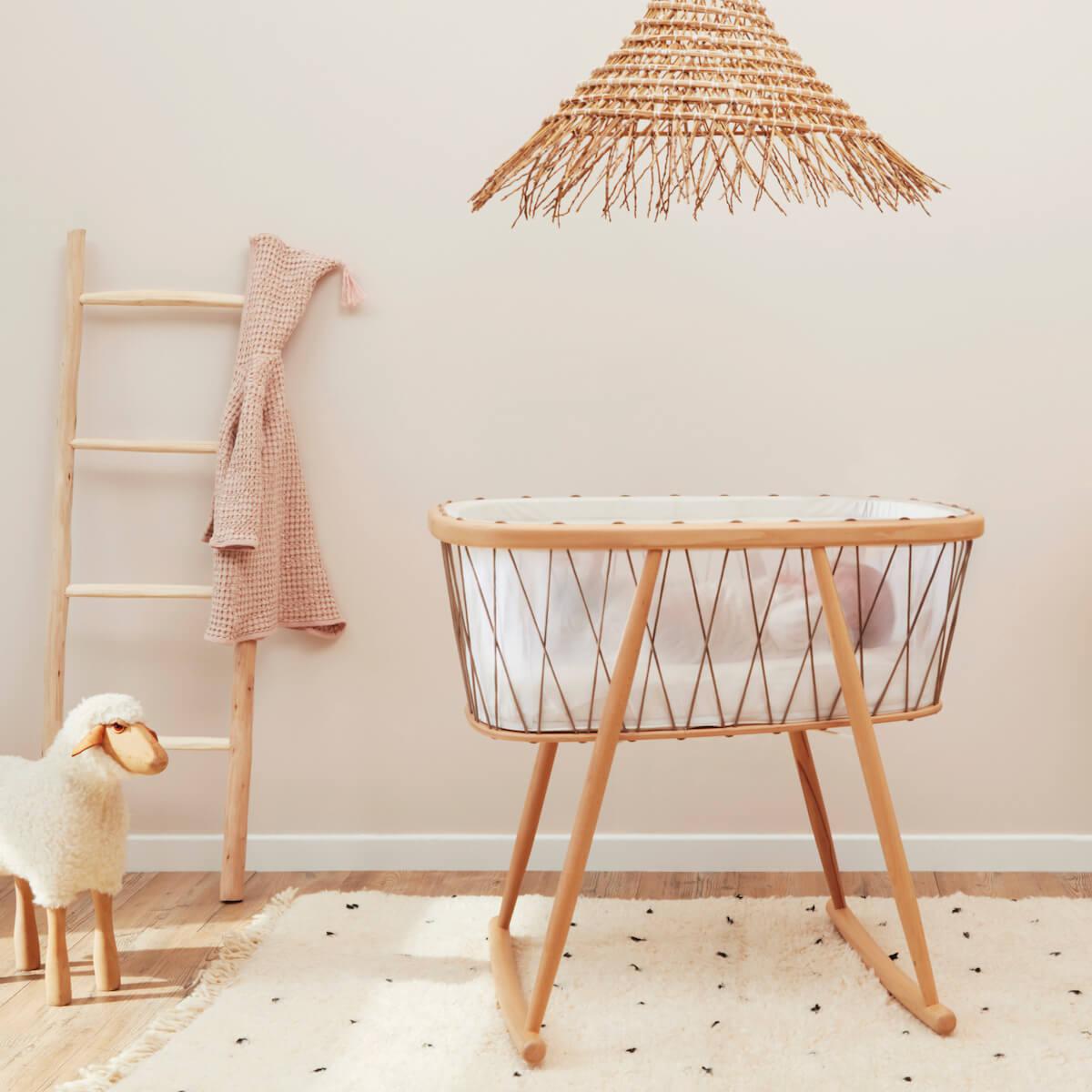 Berceau KUMI Charlie Crane mesh-hazelnut