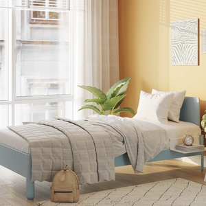 Bett NAIT mit Kopfteil  Silbertannenblau