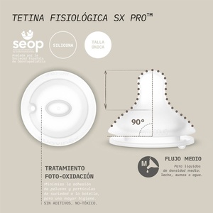 Bib 240m silicona fisiológica SX Pro flujo médio Suavinex Nude I3