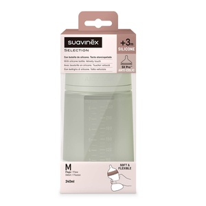 Bib 240m silicona fisiológica SX Pro flujo médio Suavinex Verde I3