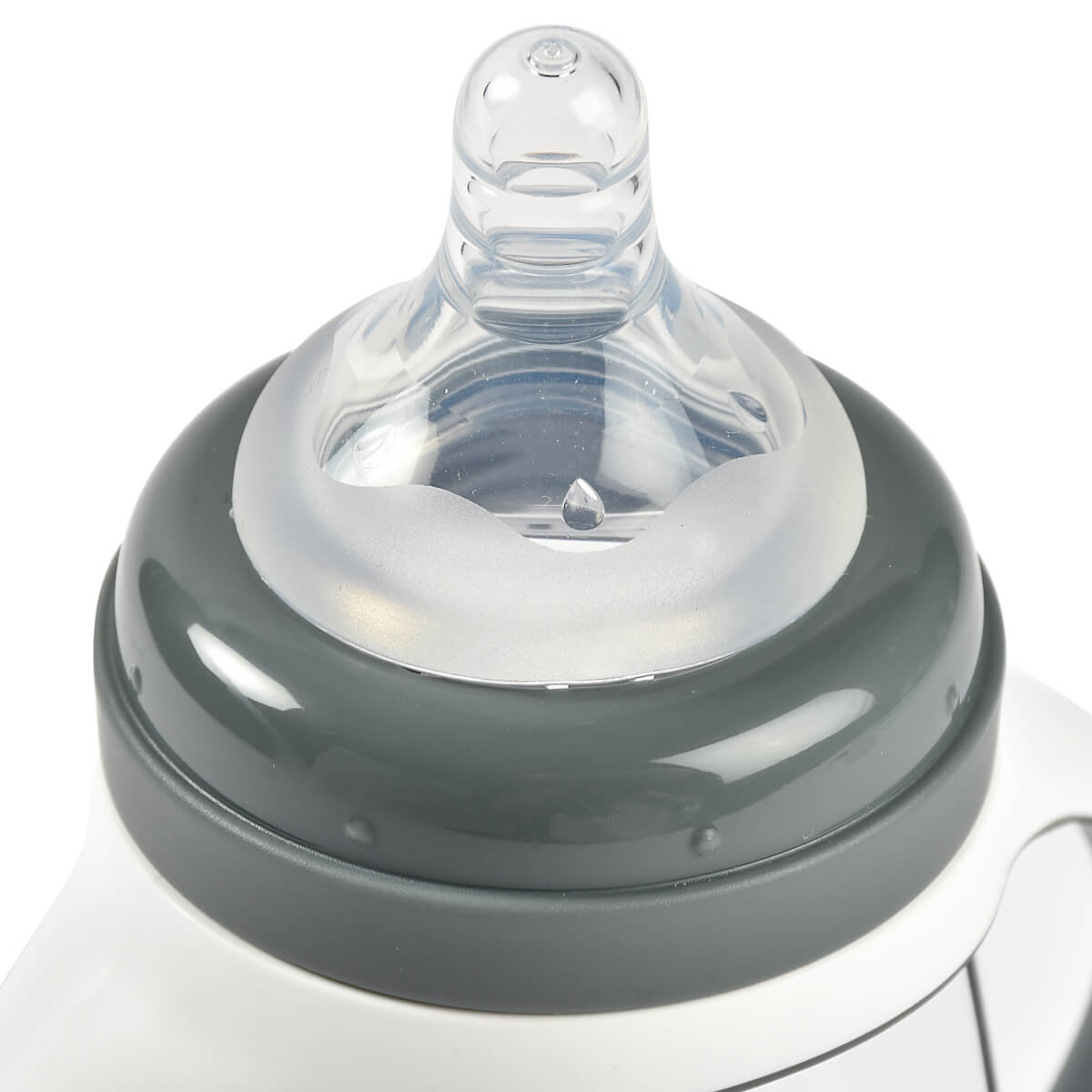Biberón de aprendizaje antigoteo 2 en 1 210ml Beaba gris mineral