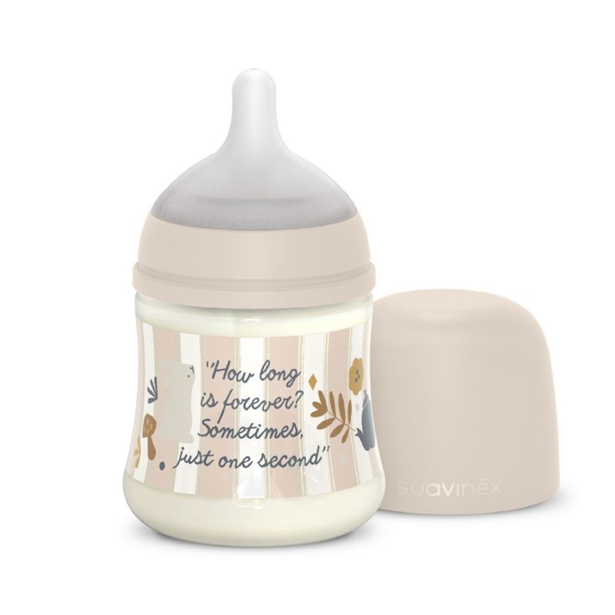 Biberón Poliamida 150ml Wonderland Rayas Rosa Suavinex