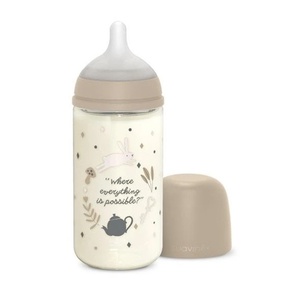 Biberón Vidrio 240ml Wonderland Beige Suavinex