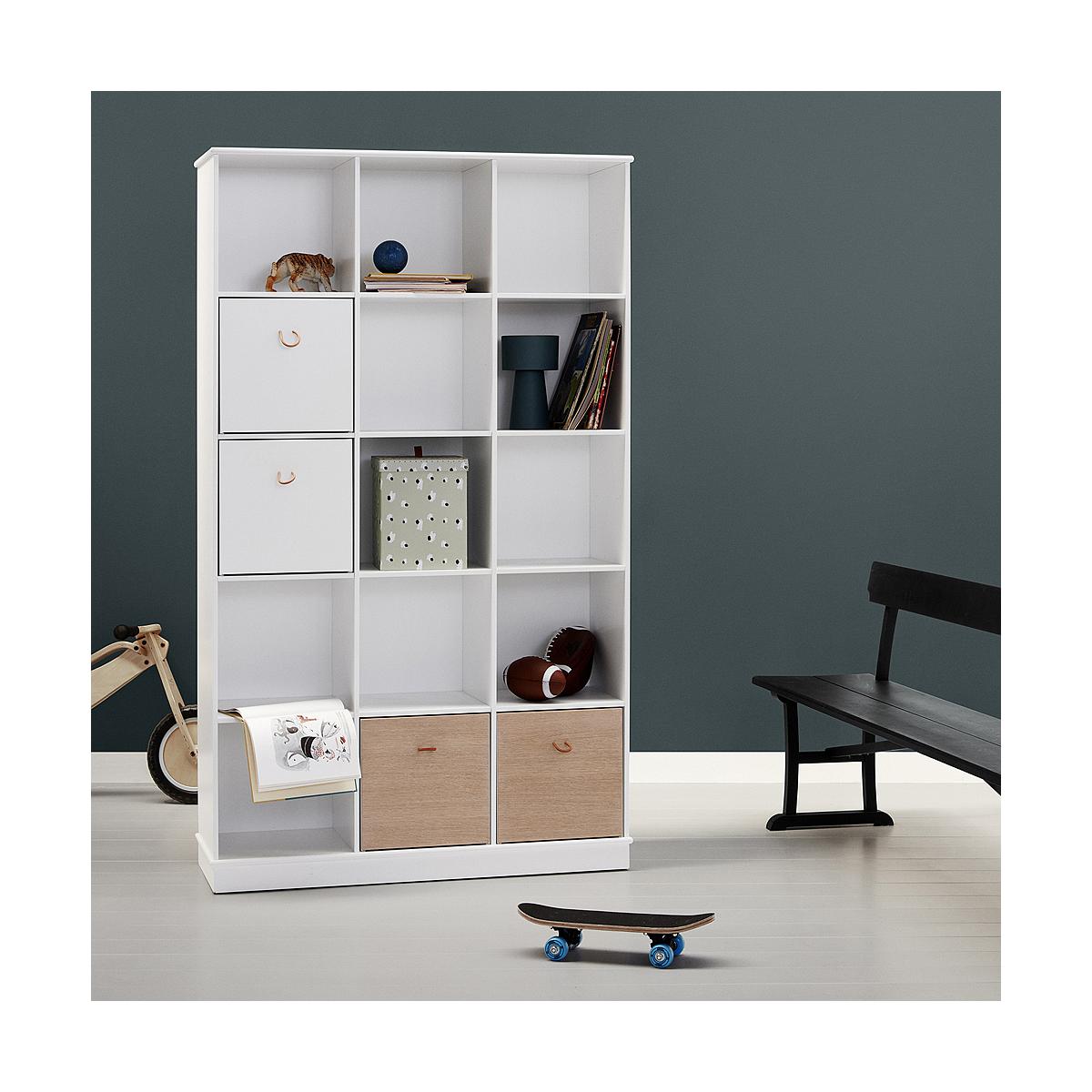Bibliothèque 104x180cm WOOD Oliver Furniture blanc