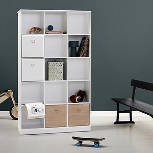 Bibliothèque 104x180cm WOOD Oliver Furniture blanc