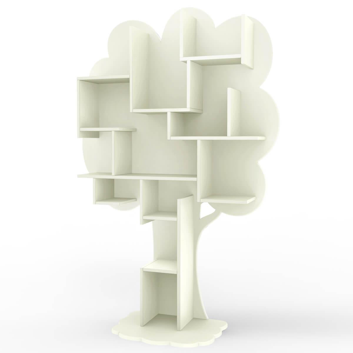 Bibliothèque arbre LOUANE Mathy by Bols beige ivoire