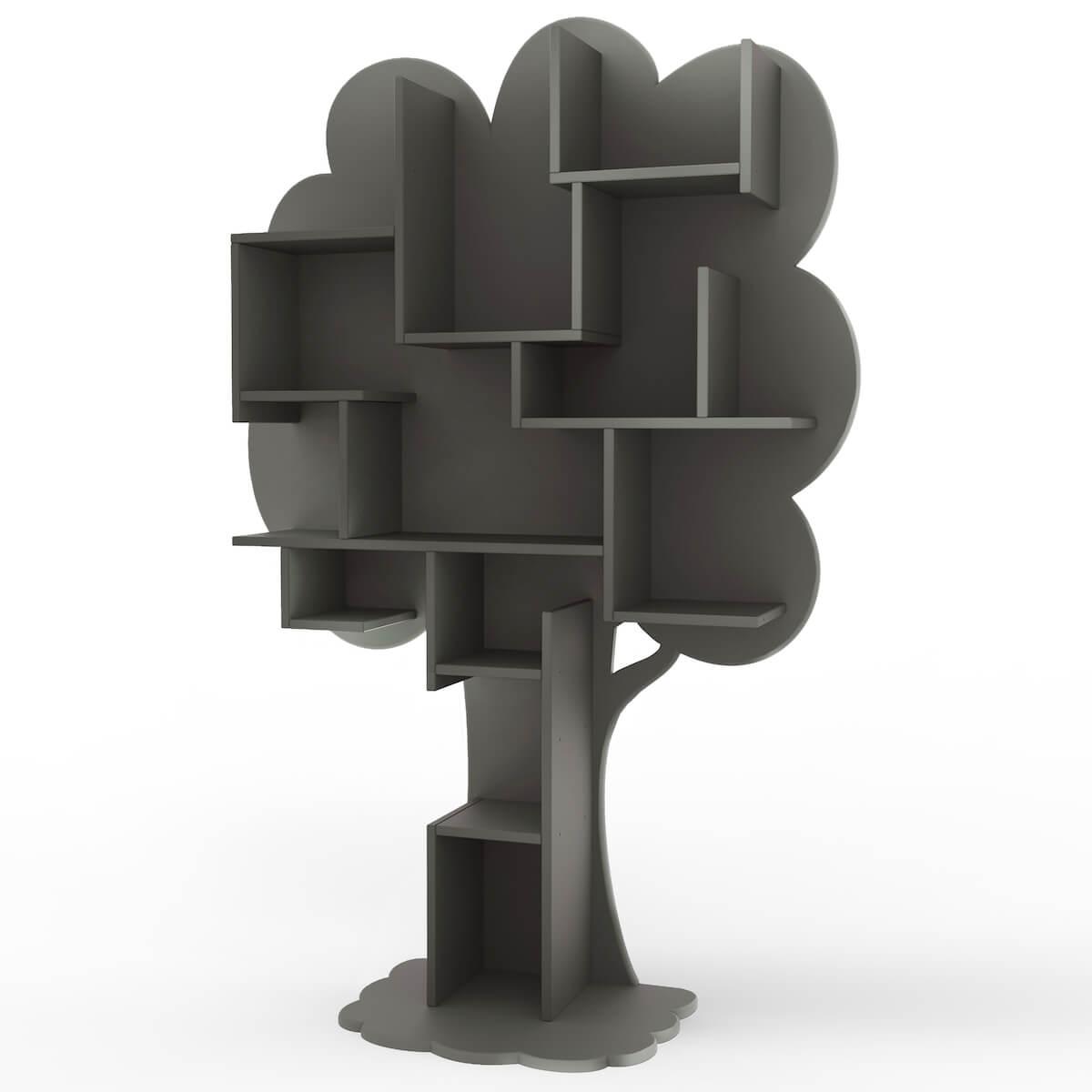 Bibliothèque arbre LOUANE Mathy by Bols gris basalte