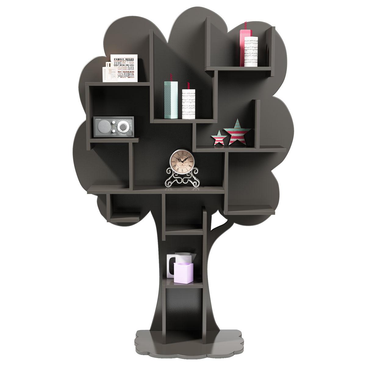 Bibliothèque arbre LOUANE Mathy by Bols gris basalte