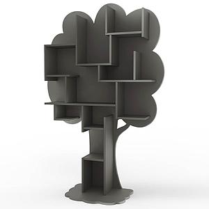 Bibliothèque arbre LOUANE Mathy by Bols gris basalte