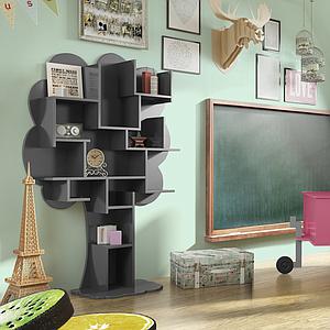 Bibliothèque arbre LOUANE Mathy by Bols gris basalte