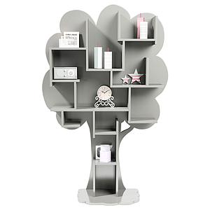 Bibliothèque arbre LOUANE Mathy by Bols gris perle