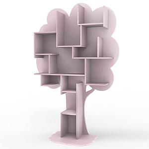 Bibliothèque arbre LOUANE Mathy by Bols rose hiver