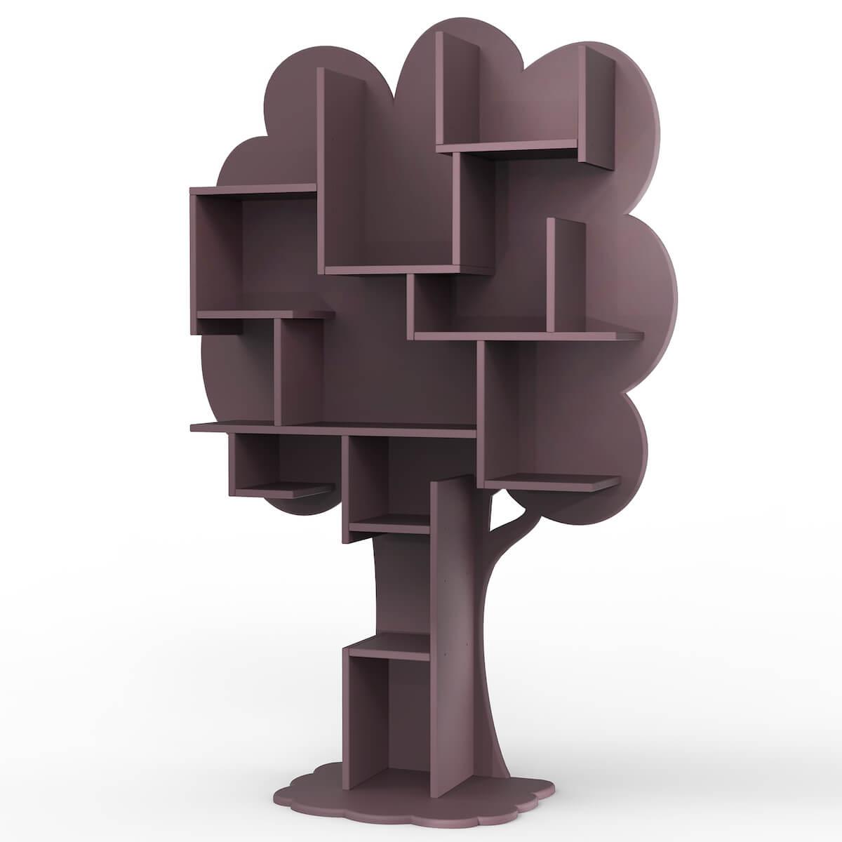 Bibliothèque arbre LOUANE Mathy by Bols violet cuberdon