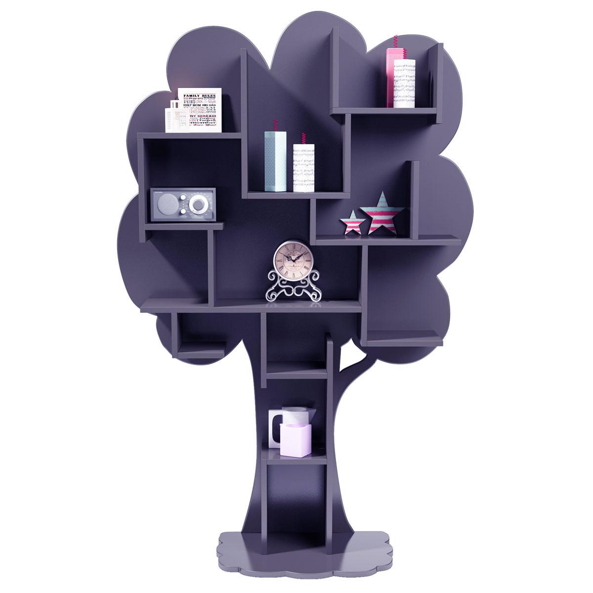 Bibliothèque arbre LOUANE Mathy by Bols violet cuberdon