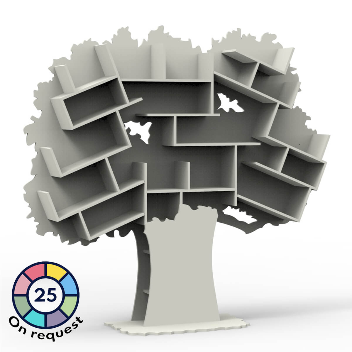 Bibliothèque arbre TESS Mathy by Bols gris perle