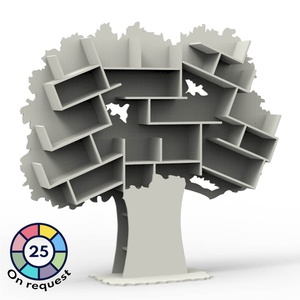Bibliothèque arbre TESS Mathy by Bols gris perle