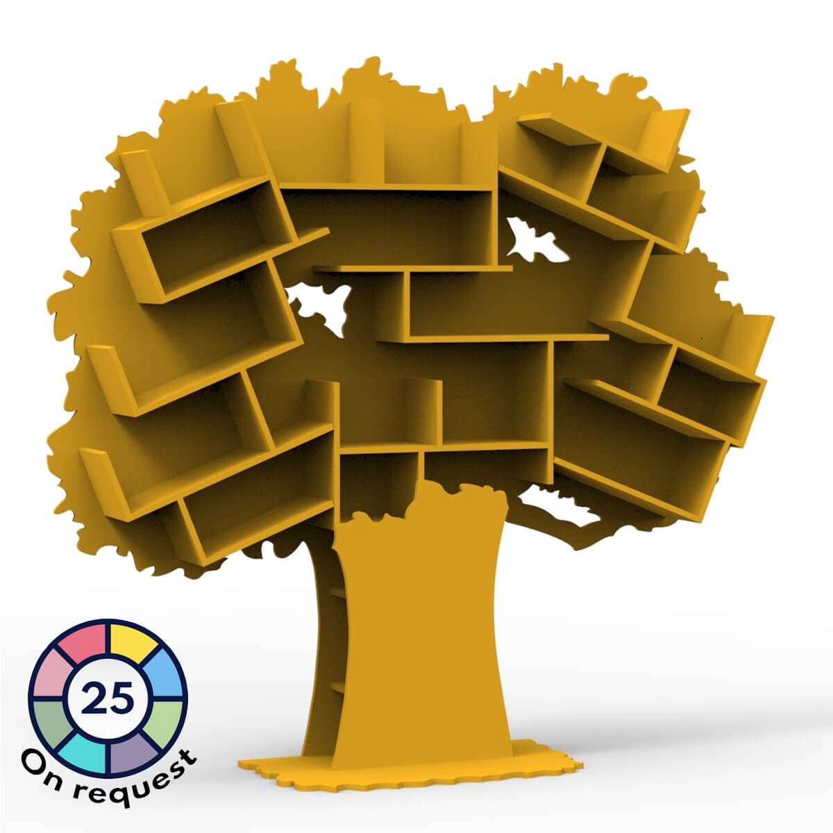 Bibliothèque arbre TESS Mathy by Bols jaune ocre