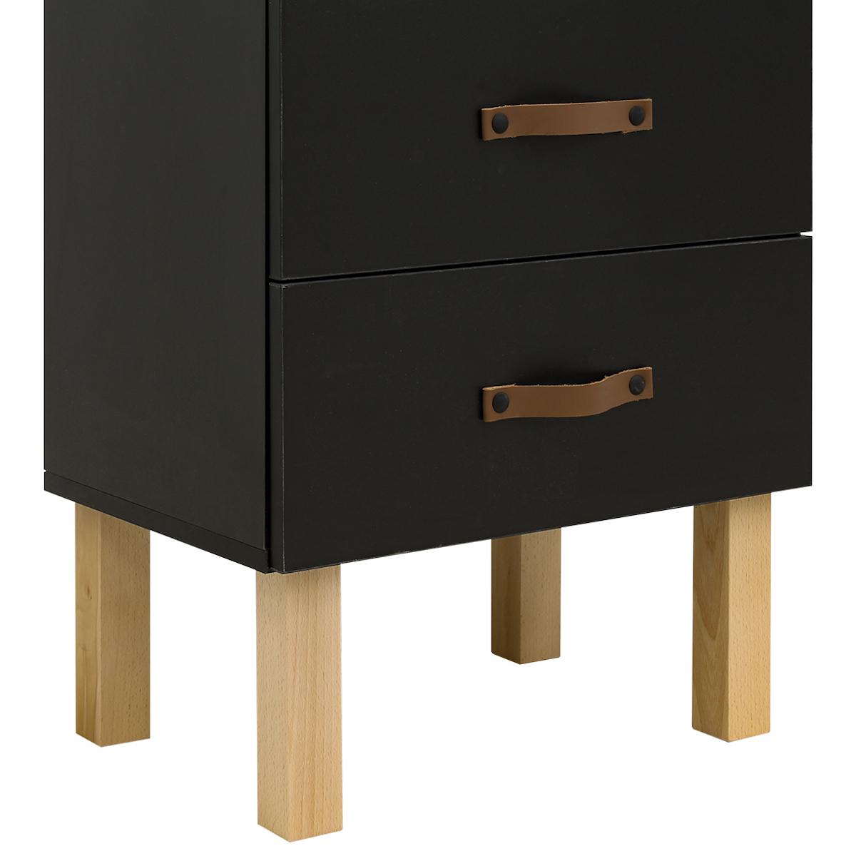 Bibliothèque FLORIS Bopita Noir Mat-Naturel