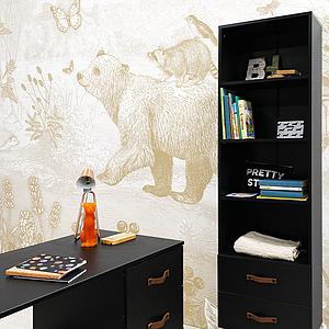 Bibliothèque FLORIS Bopita Noir Mat-Naturel