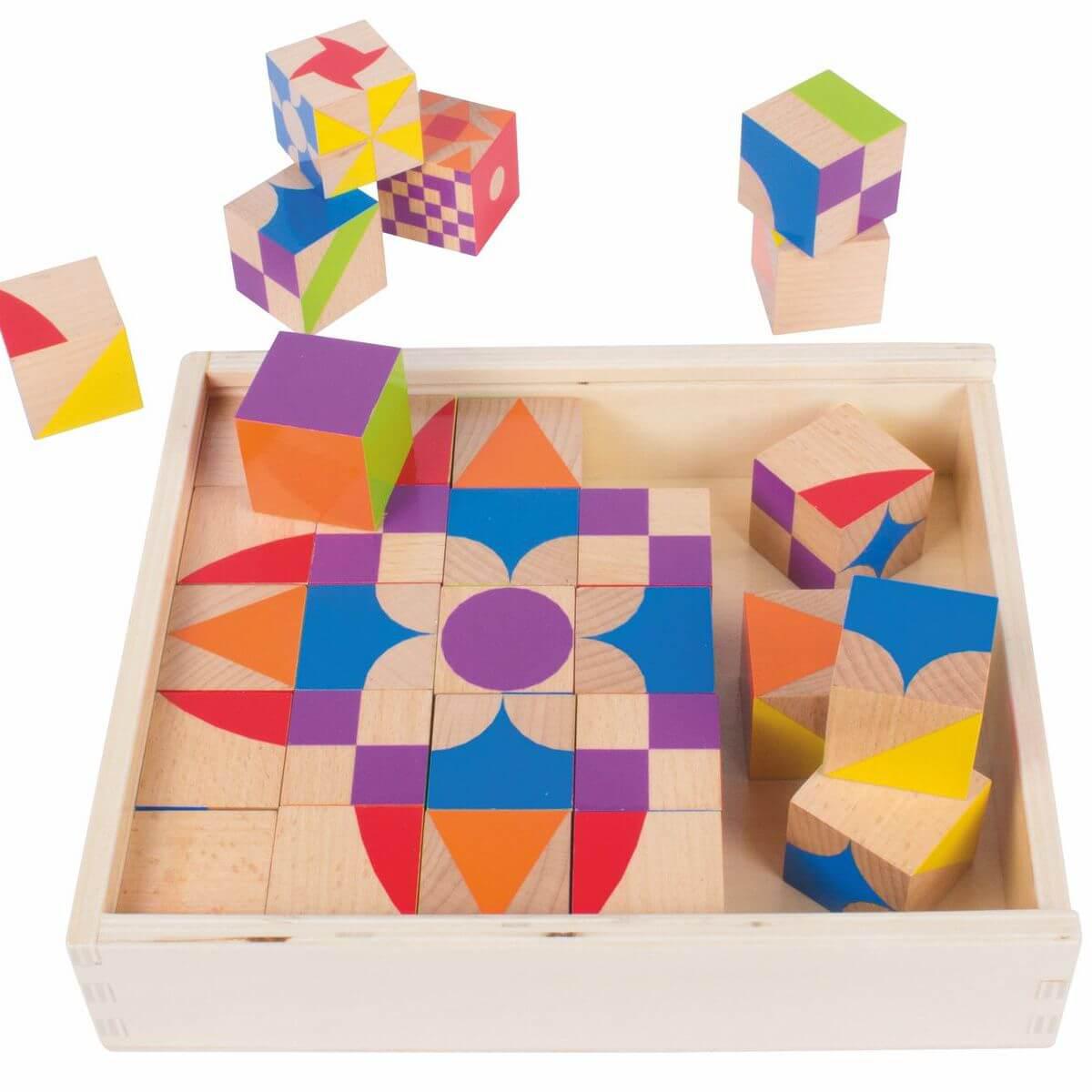 Blocs en bois MOZIBLOC Nature Beleduc 