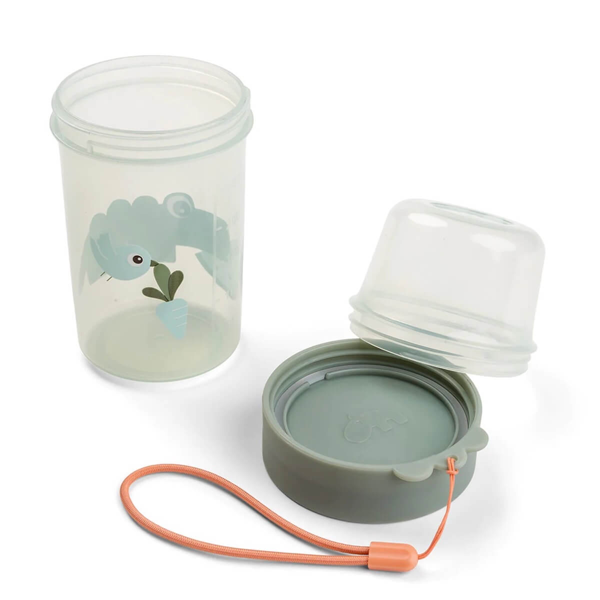 Bocal à goûter TO GO 2-WAY Done by Deer Done by Deer Croco Green