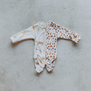 Body cruzado manga larga 62-68cm Wooly Organic caramel