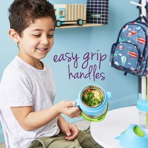 Boite à repas isotherme evolutive avec fourchette indigo rose b.box