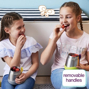 Boite à repas isotherme evolutive avec fourchette indigo rose b.box